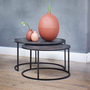 Light & Living Salontafel Talca - Antiek koper - Ø67,5+Ø75cm - Modern