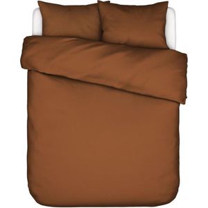 ESSENZA Minte Dekbedovertrek Leather brown - Tweepersoons – 200x200/220 cm