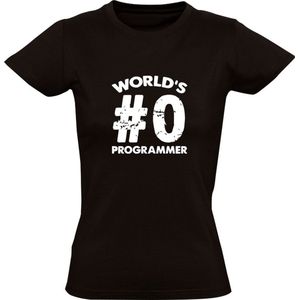 World's #0 programmer Dames T-shirt - computer - it - programmeren - nerd