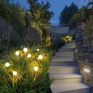 DOUBLE MM - Solar Tuinverlichting Vuurvliegjes - Sfeerverlichting - Buitenverlichting op Zonne Energie - Waterdicht - Prikspots - 2 Stuks in verpakking - Let op geen 2 x 8 leds maar nu 2x 10 leds! - Branden meer dan 12 uur - Tuinverlichting