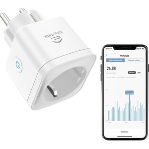 EIGHTREE - Smart Plug - Slimme Stekker - Wifi - 1-delige set - App Bediening - Verbruiksmeter - Energiemeter -Spraakbediening met Alexa & Google Home - ET20-1