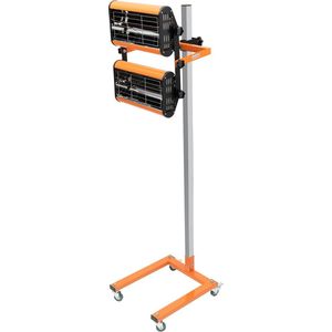 Botec infrarood heater - infra rood verwarming - lakdroger paneel - met Verstelbare Steunkolom - tot 500 °C