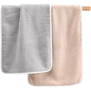 Microvezel ribbel handdoek - Hondenhanddoek microvezel - Pet towel - Kat - Sneldrogende handdoek - Droogdoek hond - Honden deken - Badhanddoeken - Roze - 76x34 cm