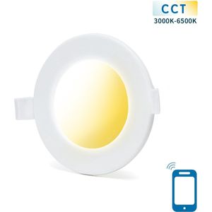 Downlight - inbouwspot Ø 11,5cm WiFi CCT 3000K-6500K | warmwit - daglichtwit - LED 6W=45W halogeen