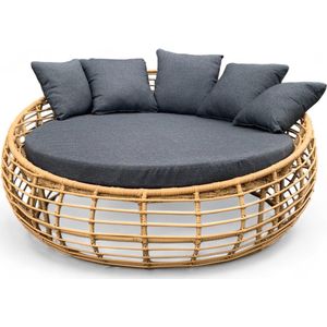 Loungebed Torano Bamboe - Rond Ligbed Ø170-180 cm