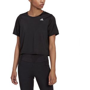 Adidas Fast Crop T-shirt Met Korte Mouwen Zwart XS Vrouw
