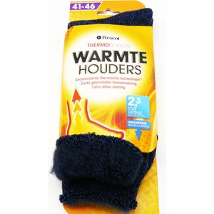 Thermosokken – Oneffen Donkerblauw – Maat 41/46 – 1 Paar – Warme Sokken – Voorkom Koude Voeten