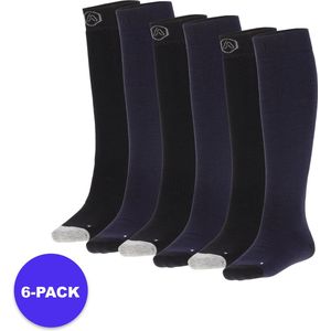 Apollo (Sports) - Skisokken Unisex - Badstof zool - Blauw - 46/48 - 6-Pack - Voordeelpakket