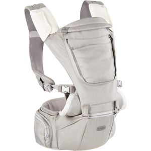 Ergonomische Heupdrager 0 Maanden tot 15 kg - Multifunctionele 3 in 1 Babydrager en Rugzak - Afneembare Basis - Gewatteerde Schouderriemen - Beschermende Kap - 8 Posities - Beige Draagzak