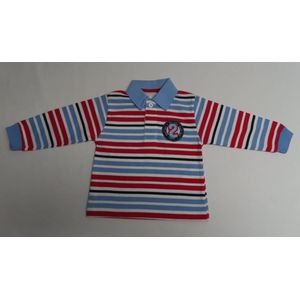 Polo met lange mouw - Jongens - Gestreept - Blauw , rood , wit - 18 maand 86