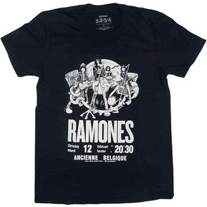 Ramones - Belgique Heren T-shirt - XL - Zwart