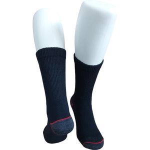 WeirdoSox – Werksokken met versterkte hak en teen en comfortabele badstof voet – Zwart - 4 paar - Maat 39/42
