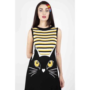 Jawbreaker - Telepathic Cat Korte jurk - L - Zwart