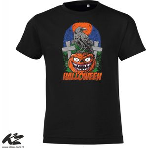 Klere-Zooi - Halloween - Pumpkin #2 - Zwart Kids T-Shirt - 164 (14/15 jr)