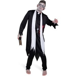 Karnival Costumes Kostuum Zombie Priester Kostuum Heren Halloween Kostuum Volwassenen Carnavalskleding Heren Carnaval - Polyester - Maat S - 3-Delig Tuniek/Sjaal/Ketting
