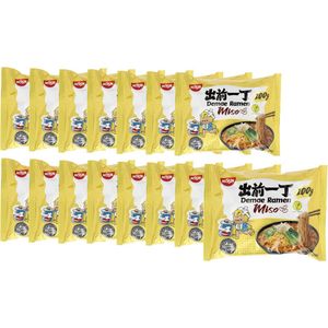 Nissin Multipak Ramen Instant Noodles Noedels Demae Miso (15 x 100 Gram)