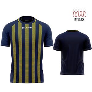 Sports t-shirt givova rugby blue-yellow