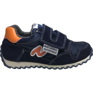 Naturino Waterproof - Sammy - Mt 32 - velcro orange logo warme sportieve lederen sneakers - navy