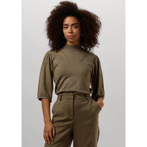 Minus Kylina High Neck Knit T-shirt Truien & vesten Dames - Sweater - Hoodie - Vest- Olijf - Maat XXL