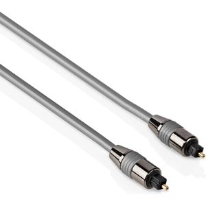Optische kabel - Metaal - Enkel afgeschermd - 10 meter - Zilver - Allteq