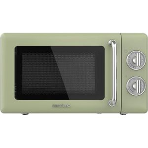 Cecotec Proclean 3110 Retro Green Mechanische magnetron met grill, 700 W in 6 standen, timer tot 30 minuten, ontdooimodus, vinta