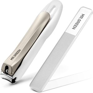 Spatwaterdichte Nagelknipper RVS Nagel Trimmer en Nano Nagelvijl - Duurzaam en Ergonomisch Manicure Gereedschap