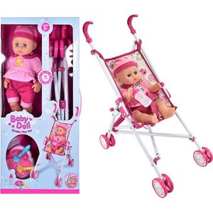 Baby Doll 30cm with Stoller Set 10 Sounds