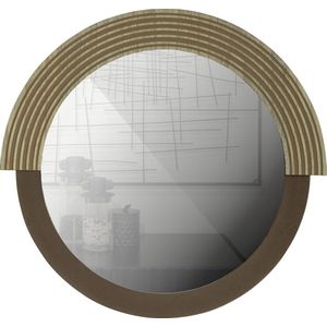 WOOOD Exclusive Hailey Spiegel Rond - Mdf/Glas - Naturel - 57x60x1,5