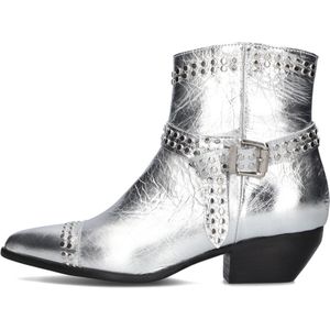 Notre-V As186 Enkellaarsjes - Enkelboots met rits - Dames - Zilver - Maat 38