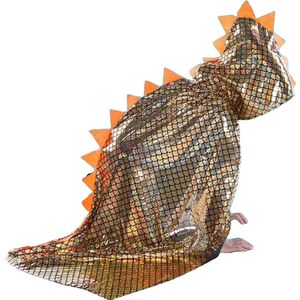 Halloween kostuum voor Kinderen - Volwassenen - Dino pak - Cape - Goud