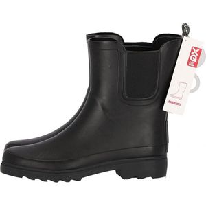 XQ Footwear - Regenlaarzen - Rubber laarzen - Dames - Festival - Laag model - Rubber - zwart - Maat 42
