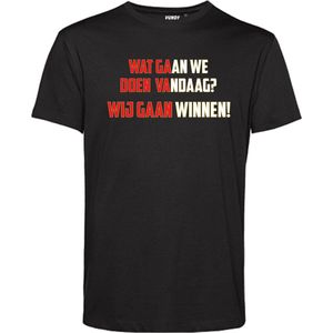 T-shirt Wij gaan winnen! | Feyenoord Supporter | Shirt Kampioen | Kampioensshirt | Zwart | maat XS