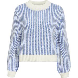 OBJECT Gebreide Trui OBJCITA Blauw/Offwhite