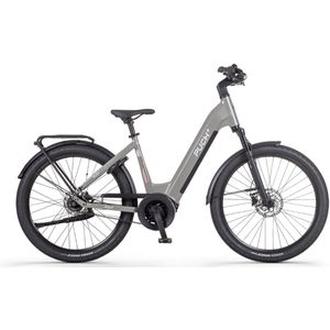 PUCH E-Felice N7 Belt Elektrische Fiets – E-bike – Rijklaar Geleverd - Lage Instap - Framemaat 53 - Riemaandrijving -Uitneembare Accu - 28 Inch - 250W Ananda Middenmotor - 120 km Actieradius - Aluminium Grey