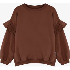 merkloos Oversized Ruffle sweater bruin | Milk 'n Sugar 50-56