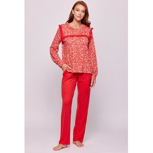 Lords & Lilies pyjama dames - rood - bloemen - 232-50-XPF-S/982 - maat XL