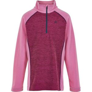 Color Kids - Fleece pullover met halve rits voor meisjes - Melange - Fuchsia roze - maat 152cm
