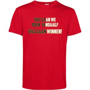 T-shirt Wij gaan winnen! | Feyenoord Supporter | Shirt Kampioen | Kampioensshirt | Rood | maat XXL