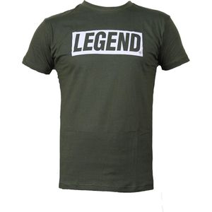 Legend Slim-fit T-Shirt Groen  power quote Maat: L