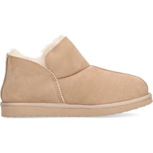 Manfield Suède Pantoffels Beige