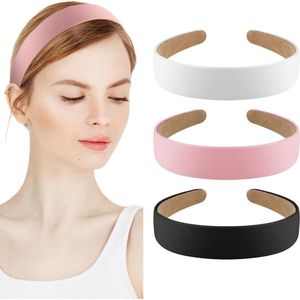 3 Stuks Antislip Hoofdbanden - Veelkleurige Linten Satijn Hoepel voor Meisjes - Ideaal voor Vakantie en Kerstfeest