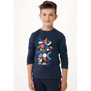 Mexx Basic Long Sleeve With Chest Print - Jongens Kleding - Navy - Maat 98-104