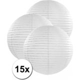 15x stuks witte luxe lampionnen van 50 cm