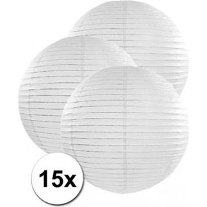 15x stuks witte luxe lampionnen van 50 cm