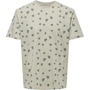 ONLY & SONS ONSKENDALL REG DITSY SS TEE Heren T-shirt - Maat S
