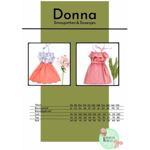 Patroon Donna - 3 varianten - jurk, rok of top - meisjes - Smospotten en Snoesjes
