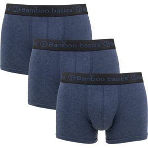 Comfortabel & Zijdezacht Bamboo Basics Liam - Bamboe Boxershorts Heren (Multipack 3 stuks) - Onderbroek - Ondergoed - Donker Blauw - S