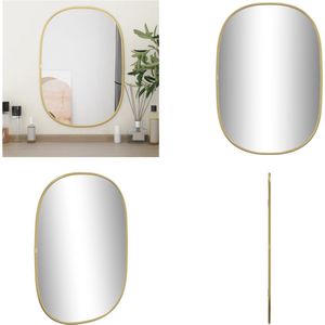 vidaXL Wandspiegel 50x35 cm goudkleurig - Spiegel - Spiegels - Wandspiegel - Muurspiegel