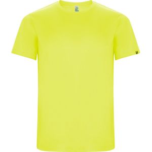 Fluorescent Geel unisex ECO sportshirt korte mouwen 'Imola' merk Roly maat 140 / 12