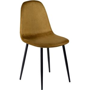 Lina® Napoli Eetkamerstoel - Camel - Fluweel - Velvet